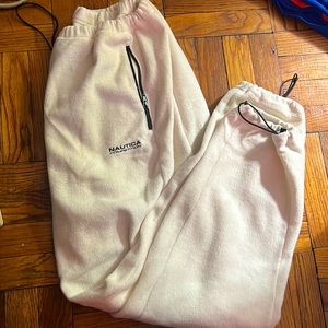 Nautica vintage white fleece jogger size: XL
